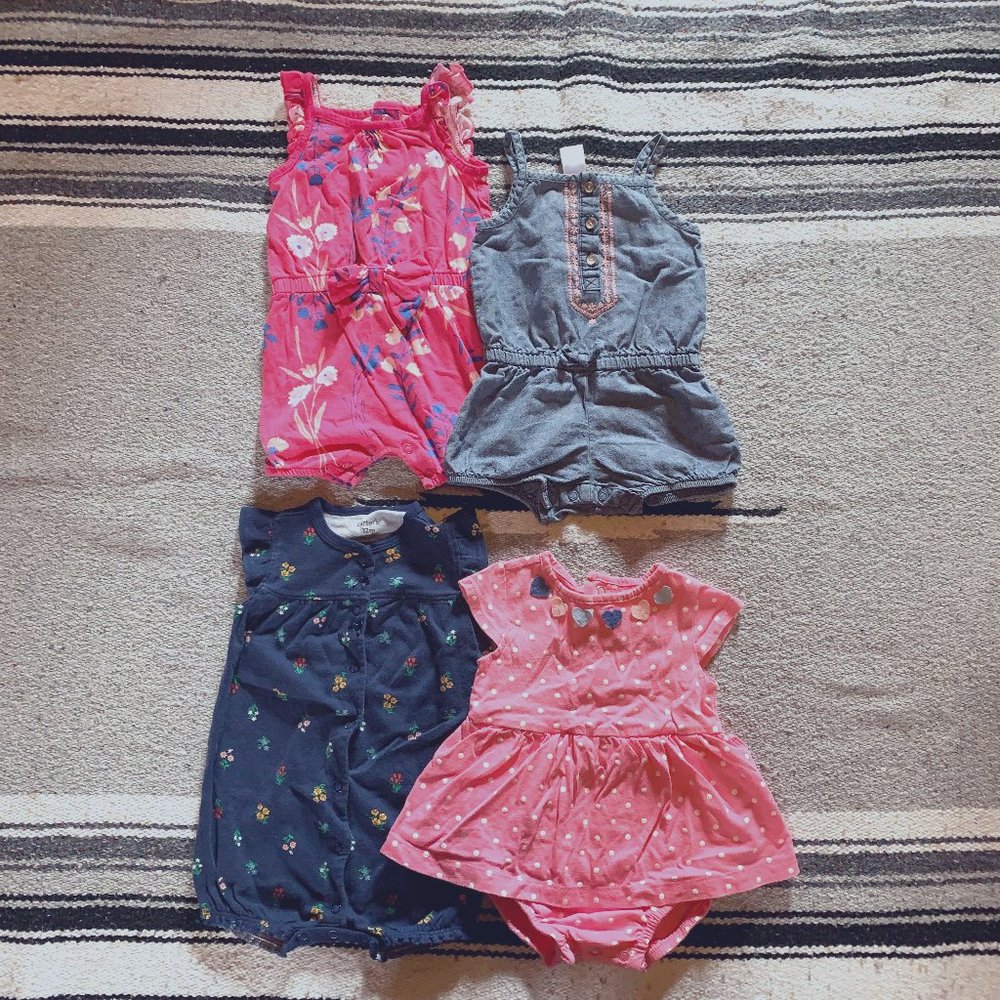 Carter's Summer Rompers Bundle (12 mo)